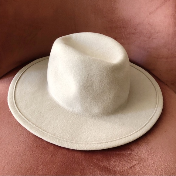 NEW HAT ATTACK at Revolve 100% Wool Beige Wide Brim Hat OS main image 15